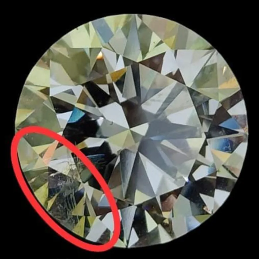 The same diamond after fracture filling