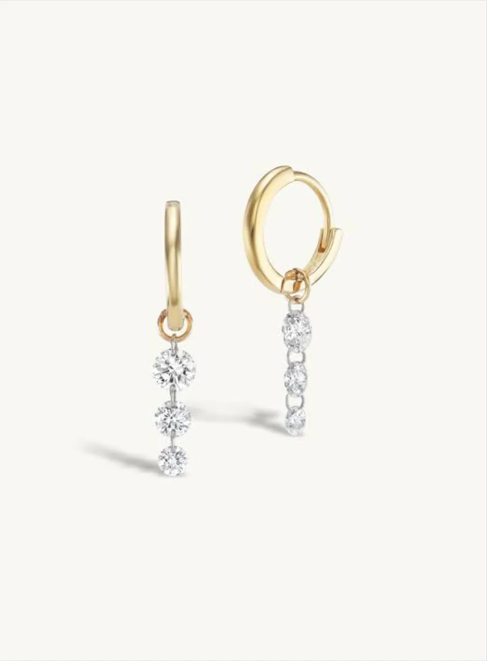 Floating diamond earrings